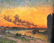 Sunset at Ivry,  J B Armand  Guillaumin